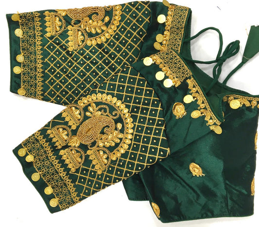 Fancy Phantom Silk Wedding Wear Blouse Latest Designer Choli Top
