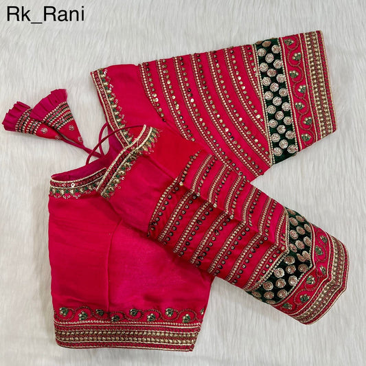 Readymade Cobra Silk Blouse Wedding Bridal Saree Blouse