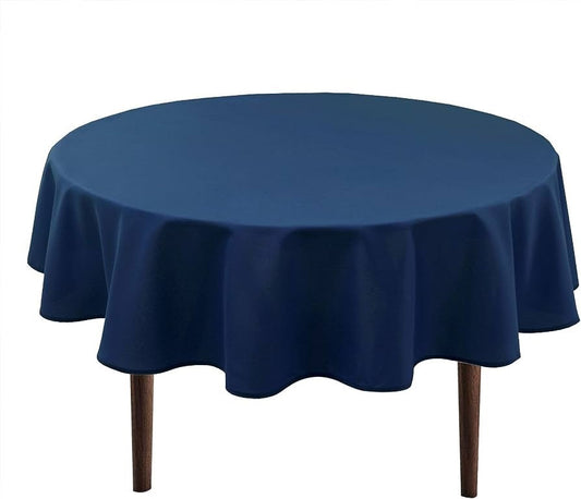 Round Tablecloth Polyester Cotton Table Cover Wedding Party Plain Tableware TC-1
