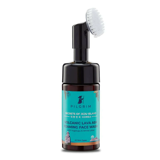 Pilgrim Volcanic Lava Ash Foaming Face Wash with Brush -120 ml