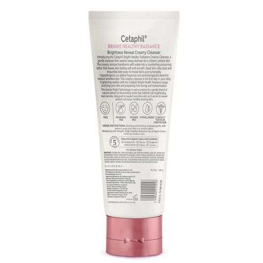 Cetaphil Bright Healthy Radiance Brightness Reveal Creamy Cleanser -100 gm