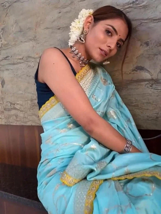 Banarasi Soft Silk Saree With Blouse