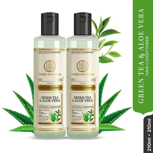 Khadi Natural Green tea and AloeVera conditioner - pack of 2