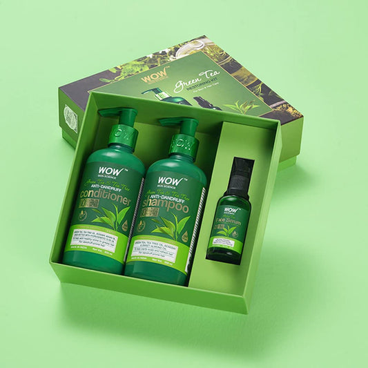 WOW Skin Science Green Tea Restoring Kit - Shampoo – 300 ml, Conditioner