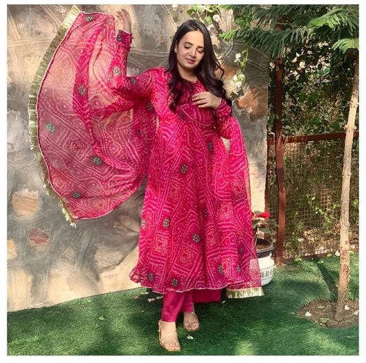 Full Stitched Heavy Georgette Dress With Dupatta