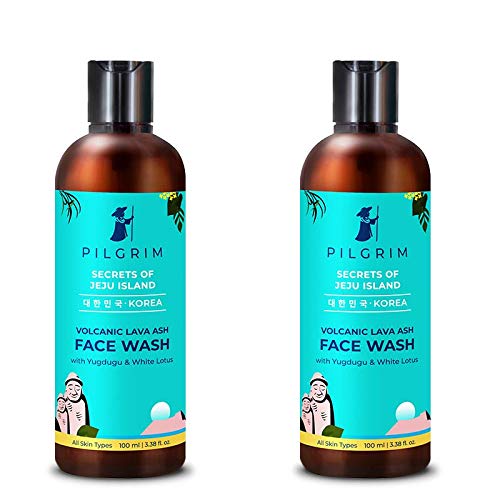 Pilgrim Volcanic Lava Ash Mild Face Wash Cleanser Pack of 2 (100ml x 100ml)