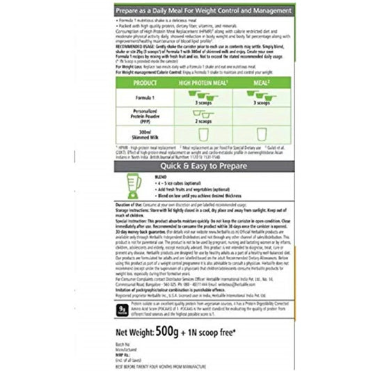 Herbalife Nutrition Formula 1 Nutritional Shake Mix Mango Flavour - 500g