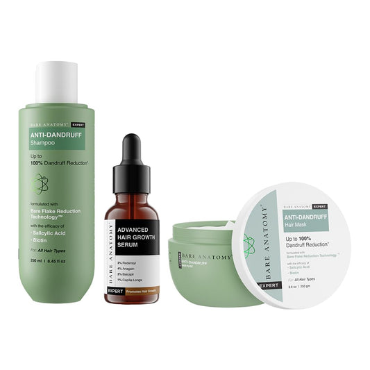 Bare Anatomy Expert Anti-Dandruff Shampoo 250ml + Mask 250gm| Advanced Hair Growth Serum -30ml |