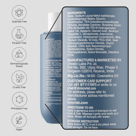 Bare Anatomy Anti Hair Fall Shampoo |5x Hair Fall Control & Growth|  250ml