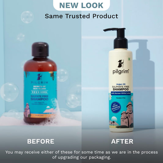 PILGRIM Shampoo with Argan Oil Pack of 2 (200ml X 200ml)