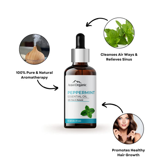 Aravi Organic Tea Tree And Peppermint Essential oil For Women and Men -15 ml