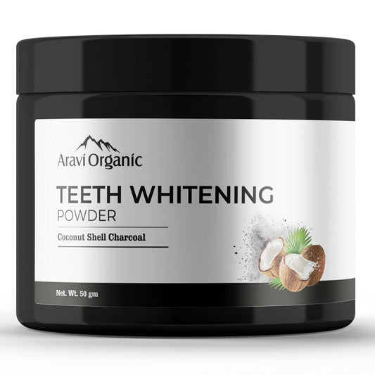 Aravi Organic Teeth Whitening Charcoal Powder - 50 gm