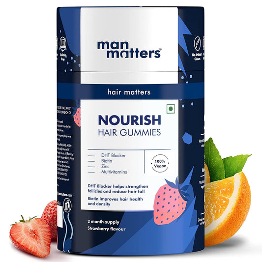 Man Matters Biotin Gummies Strawberry Flavou- 60 Days Pack