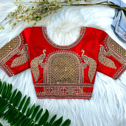 Silk Embroidery Work Blouse