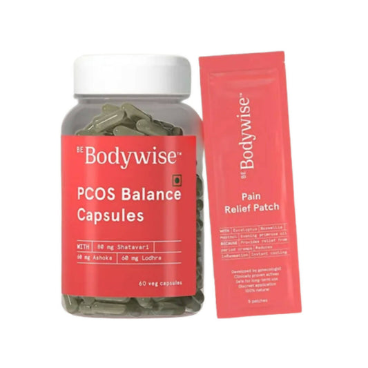 BeBodywise PCOS Balance Capsule & Period Pain Relief Patch -Combo