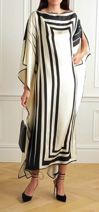 Digital Printed Soft Satin Silk Kaftan, Caftan For Women's