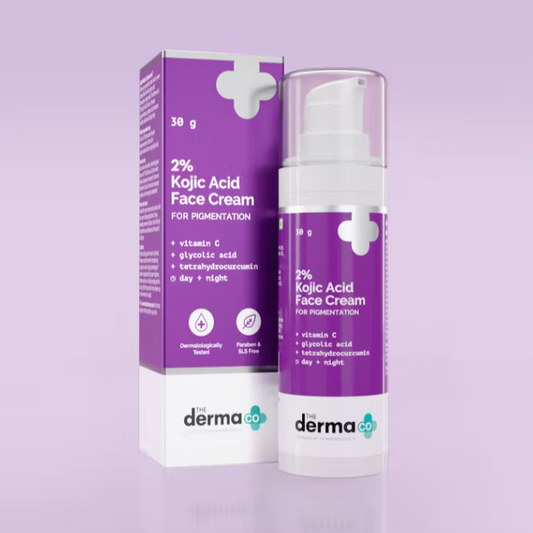 Derma Co 2% Kojic Acid Face Cream - Even Tone & Spot Reduction 30g