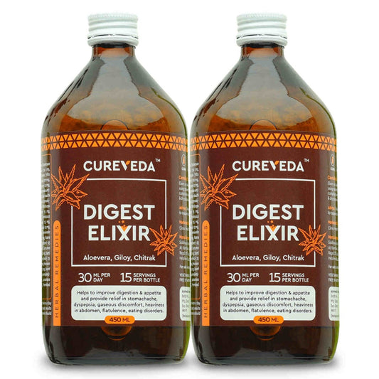 Cureveda Digest Elixir - Herbal Digestive Health Support, 450 ml