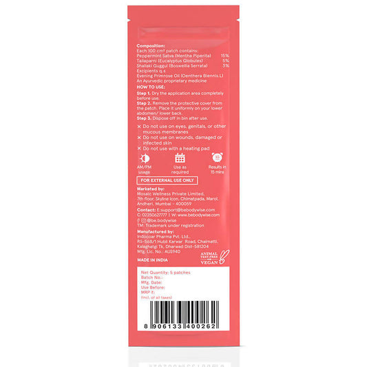 BeBodywise Period Pain Relief Patch For Women -5 Patches