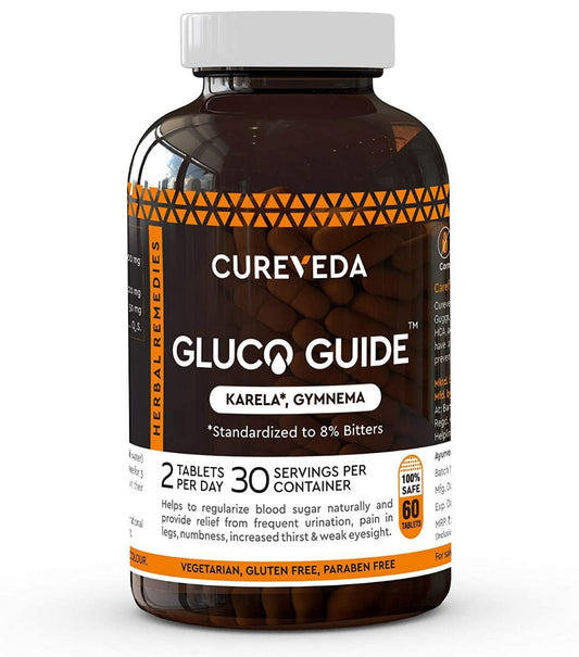Cureveda Gluco Guide Tablets - 60 Tabs | Herbal Wellness Support
