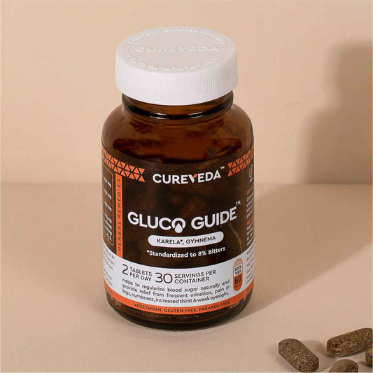 Cureveda Gluco Guide Tablets - 60 Tabs | Herbal Wellness Support