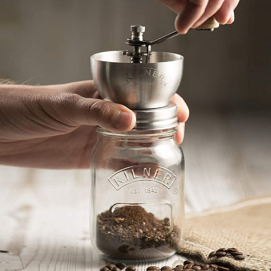 Coffee Storage Jar with Stainless Steel Grinder
