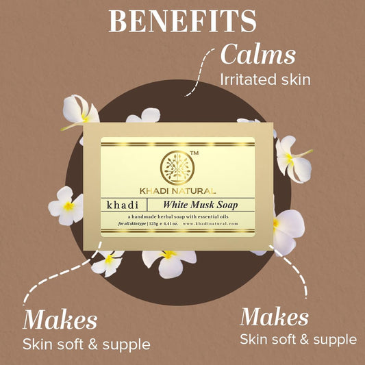 Khadi Natural Herbal White Musk Soap 125 g