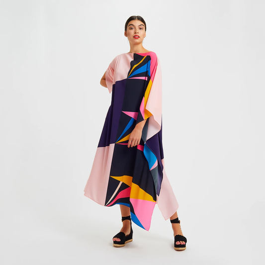 Soft Silk Crepe Kaftan, Caftan For Women's