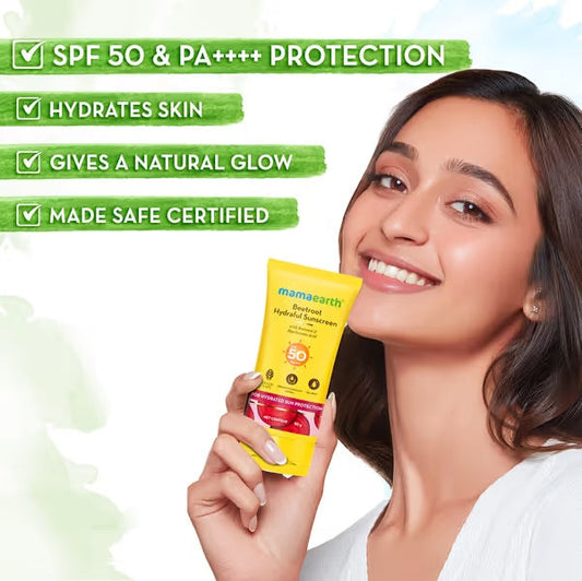 Beetroot Hydraful Sunscreen With Beetroot & Hyaluronic Acid - 50 g