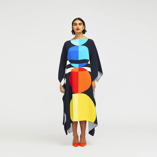 Soft Silk Crepe Kaftan, Party Wear Women's Caftan