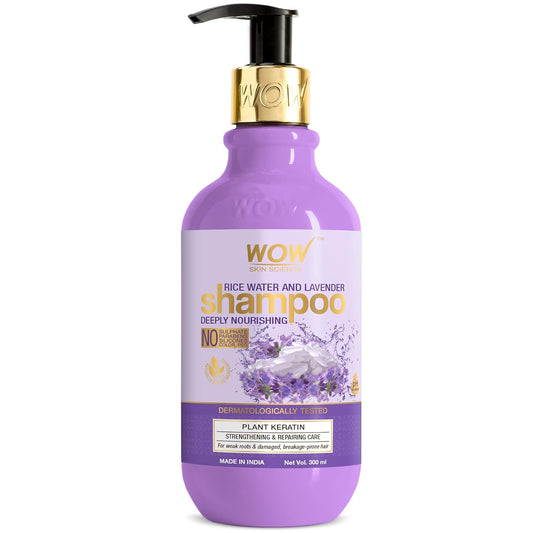 Wow Skin Science Rice Water And Lavender Shampoo -300 ml