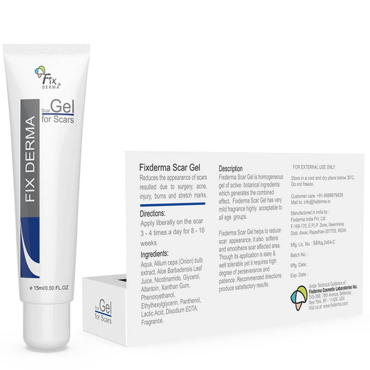 Fixderma Scar Gel – Skin Smoothing Gel for Blemish Marks – 15 ml