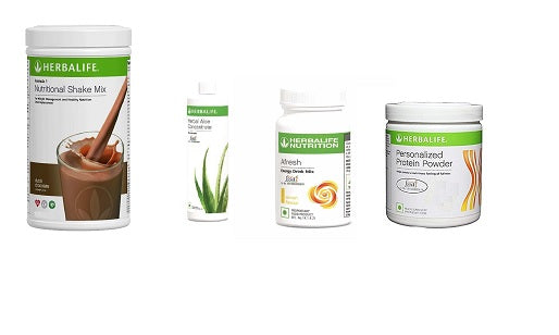 Herbalife Nutrition Formula 1 Chocolate + Aloe Concentrate 500ml +  Afresh EnergyLemon + PPP (200 g)