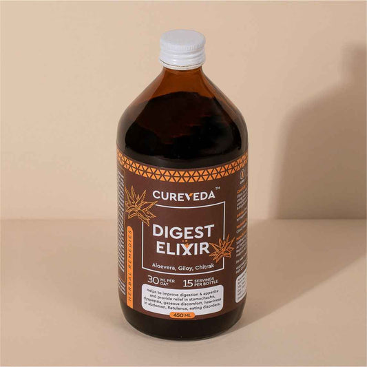Cureveda Digest Elixir - Herbal Digestive Health Support, 450 ml