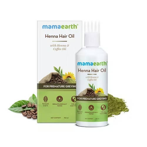 Mamaearth Henna Hair Oil with Henna & Coffee Oil Premature Greying - 150ml